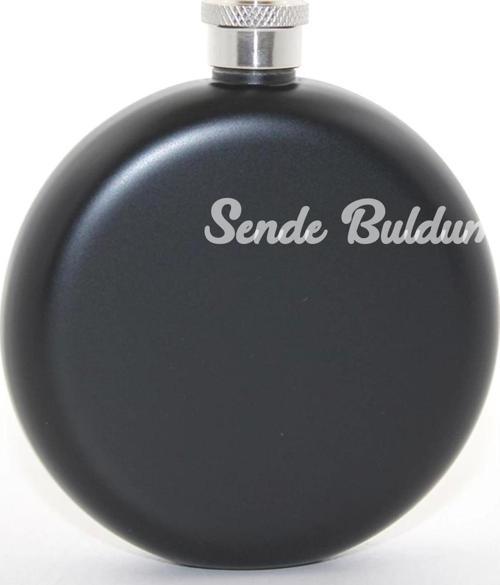 Paslanmaz Çelik Yuvarlak 5 Oz Tekli Matara Alk2678