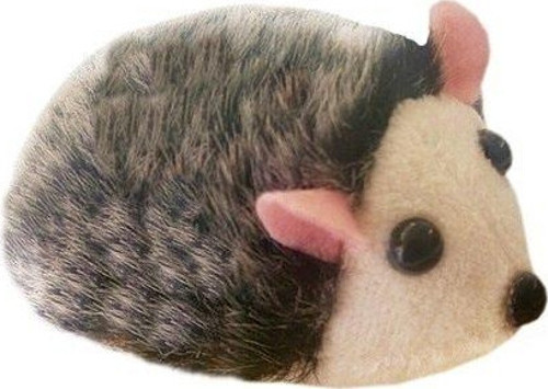 Kurmalı Titreyen Tüylü Fare Kedi Oyuncağı 7 cm Kırçıl