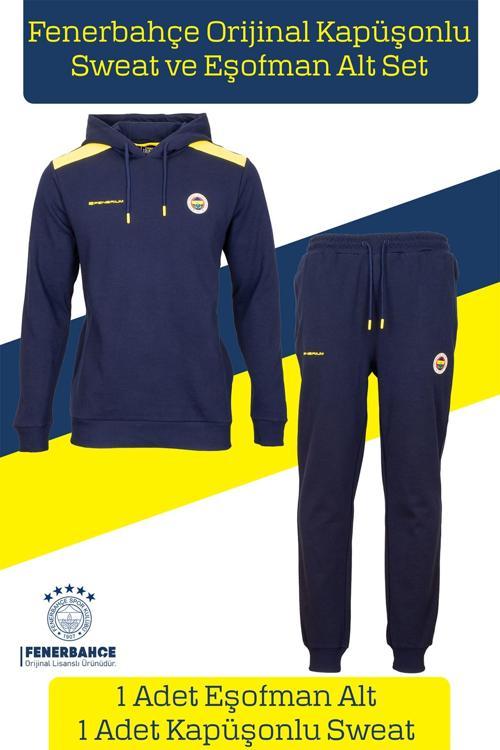 Orijinal Lisanslı Kapüşonlu Sweat Eşofman Alt Set