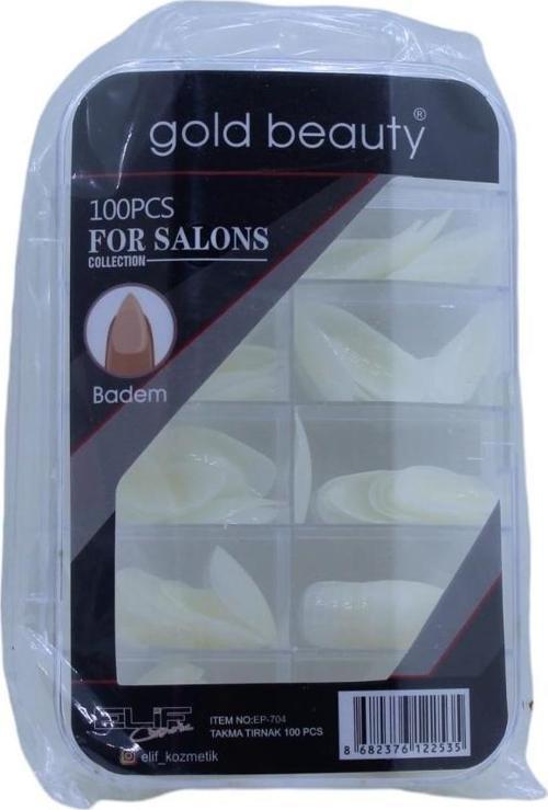 Beyaz Badem Takma Tırnak 100'lü