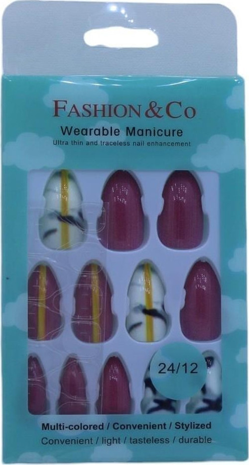 Fashıon&Co Takma Tırnak 12'li (Yapışkanı İçerisinde)