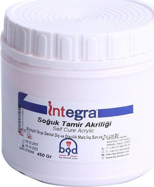 İntegra Diş Hekimliği Fakültesi Öğrencileri İçin Soğuk Tamir Akriliği 450 gr Akrilik