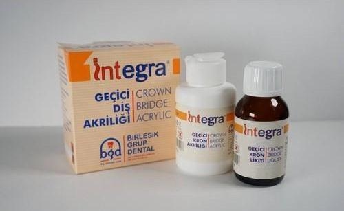 Integra Geçici Kron Akrilik Diş Fakültesi Öğrencileri Tüm Tamir Işlem Için Akrilik 80 gr 50 ml