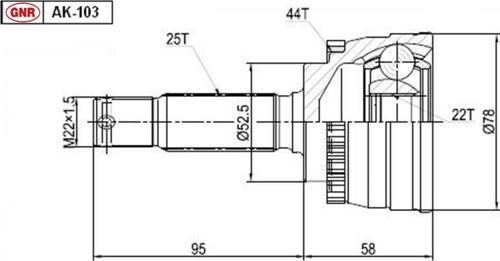 Aks Kafası Dış Accent Era 2006-2011 / Getz 2006-2011 Benzinli ABSli