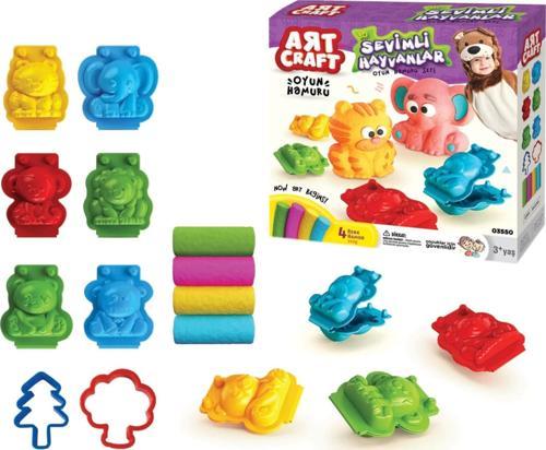 3D Hayvanlar Oyun Hamur Seti 200 Gr. - Oyun Hamuru Seti - Hamur Setleri - Hamur Kalıpları