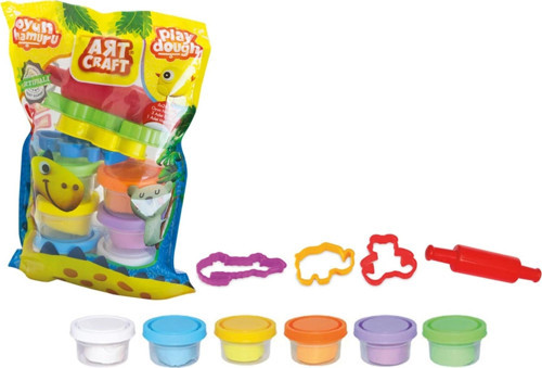 6'lı Polybag Oyun Hamur Seti 168 Gr. - Oyun Hamuru Seti - Hamur Setleri - Hamur Kalıpları