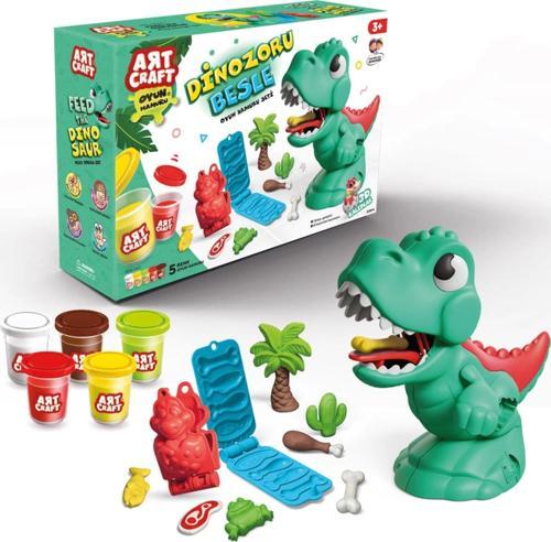 Dinozor Oyun Hamur Seti 280 Gr. - Oyun Hamuru Seti - Hamur Setleri - Hamur Kalıpları - Dino Hamur