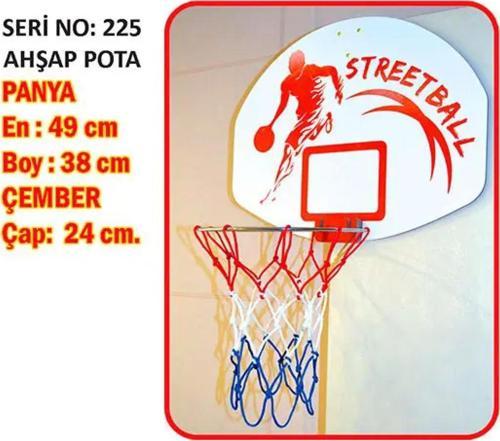 Ahşap Büyük Pota - Basketbol Maçı - Basketbol Oyuncak - Basket Oyunu - Büyük Pota Seti - Pota Oyunca