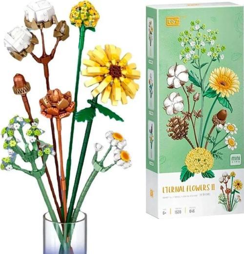Mikro Blok Sonsuz Çiçekler 2 646 Parça - Lego Setleri - Loz Mini Lego - Çiçek Lego - Loz Lego - Mikr