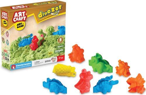 Art Sand Dinozor Seti 500 Gr. - Oyun Kumu Seti - Kinetik Kum Seti - Natural Kum - Doğal Kum