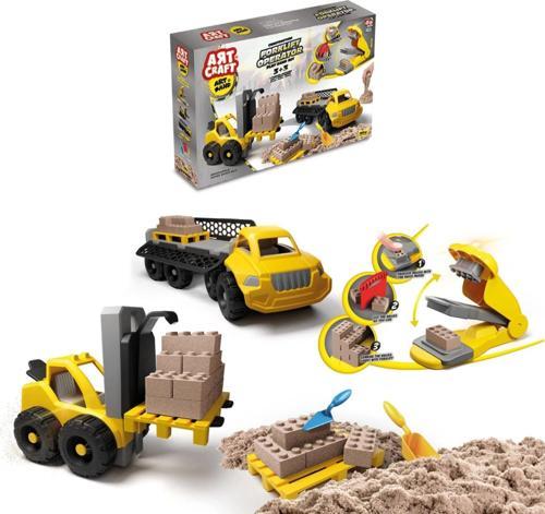 Art Sand Forklift Operatör Kum Seti 750 Gr. - Oyun Kumu Seti - Kinetik Kum Seti - Natural Kum - Doğa