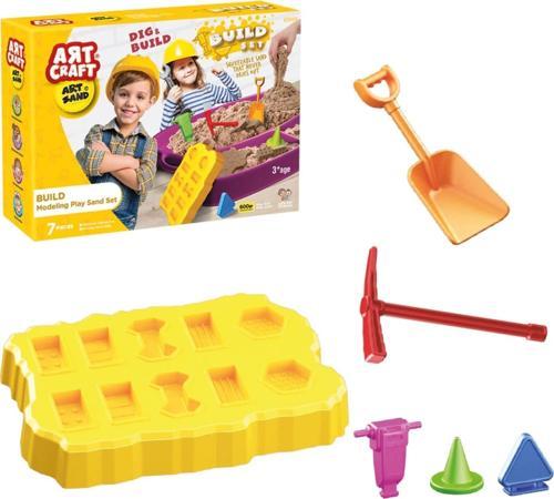 Art Sand İnşaat Kum Seti 600 Gr. - Oyun Kumu Seti - Kinetik Kum Seti - Natural Kum - Doğal Kum