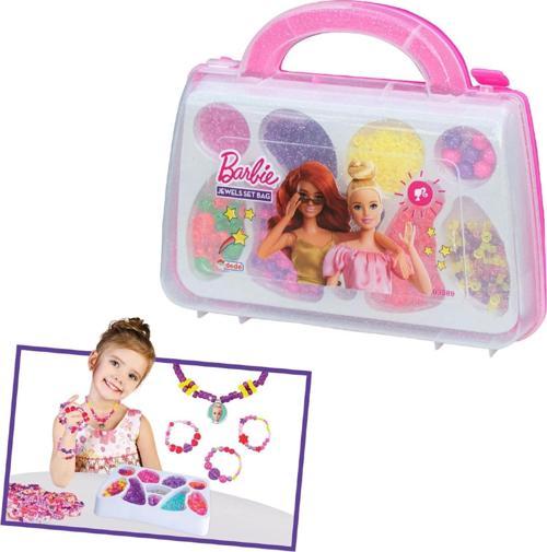Barbie Çantalı Takı Seti - Dede Takı Seti - Boncuk Kolye Seti - Barbie Oyuncakları