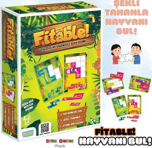 Fitable Hayvan Oyunu - Eşleştirme Aktivite Oyunu - Şekil Tamamlama Oyunu - Akıl Oyunu Zeka Oyunu - H
