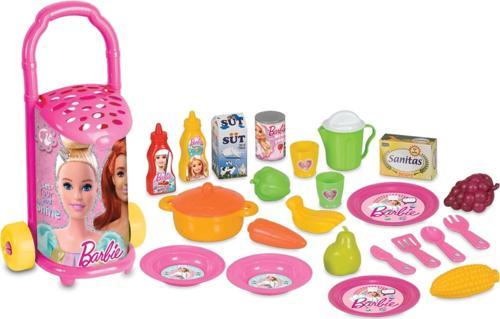Barbie Pazar Arabası - Mutfak Setleri - Ev Oyuncak Setleri - Meyve Sebze Oyuncak
