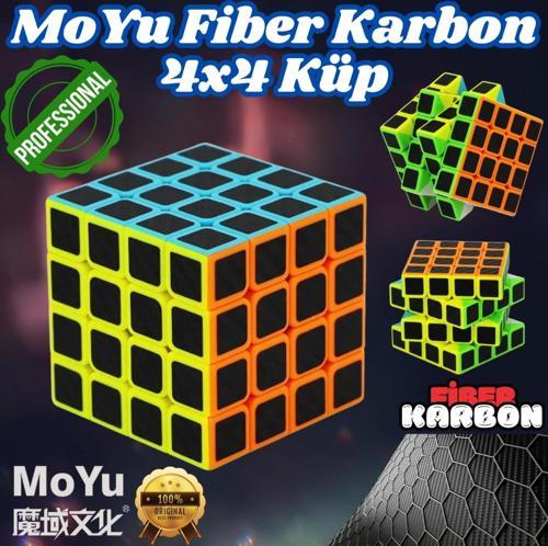 Orijinal MoYu Fiber Karbon 4x4 Küp - Moyu Speed Cube - Moyu Fiber Karbon 4x4 Zeka Küpü - Zeka Küpü -