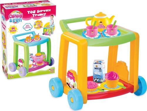 Candy & Ken Çay Servis Arabası - Mutfak Setleri - Ev Oyuncak Setleri