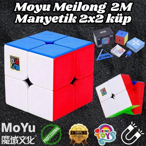 Orijinal MoYu Meilong 2x2 Manyetik Küp 2M - Moyu Speed Cube - Moyu 2x2 Zeka Küpü - Zeka Küpü - Magne