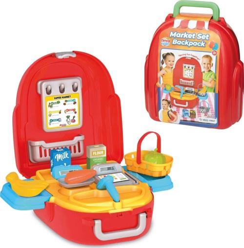 Candy & Ken Market Set Sırt Çantası - Kasiyer Oyuncağı - Market Setleri - Mutfak Oyuncakları