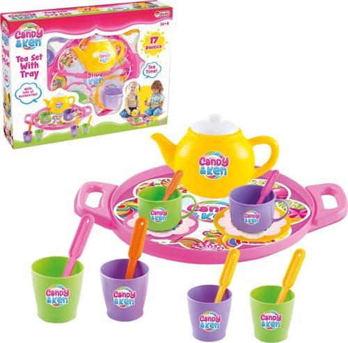 Candy & Ken Tepsili Çay Seti - Mutfak Setleri - Ev Oyuncak Setleri