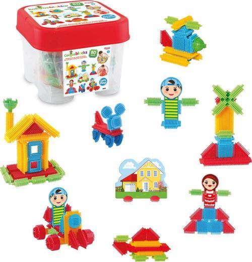 Kaktüs Bloklar (80 Parça) - Kaktüs Oyuncak - Lego Seti - Kaktüs Lego - Taraklı Lego
