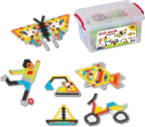 Çiçek Puzzle Lego (250 Parça) - Yıldız Puzzle - Çiçek Bloklar - Çiçek Legolar Oyuncak
