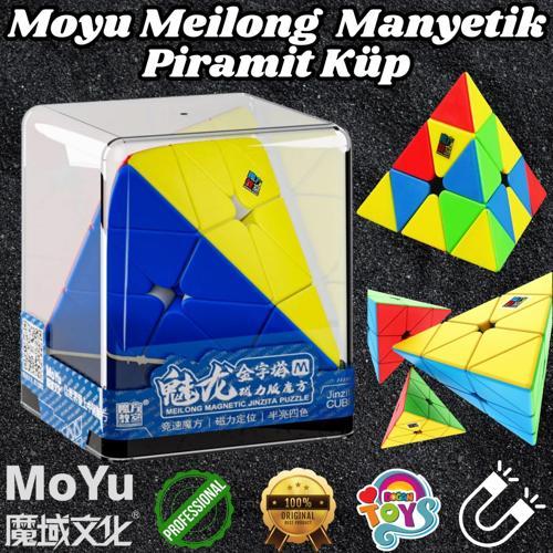 Orijinal MoYu Meilong Piramit Manyetik Küp Kutulu - Moyu Speed Cube - Moyu Piramit Zeka Küpü - Zeka 