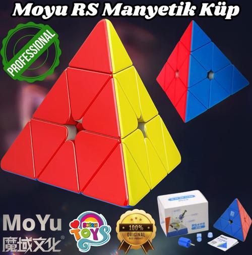 Orijinal MoYu Piramit RS Manyetik Çift Modülasyon Küp - Moyu Speed Cube - Moyu RS Piramit Zeka Küpü 
