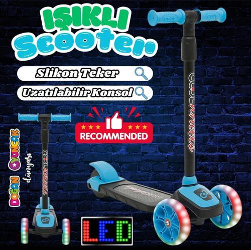 Cool Wheels Mavi Twist Işıklı 3 Tekerlekli Scooter - Işıklı Scooter - CoolWheels Scooter - Çocuk Sco