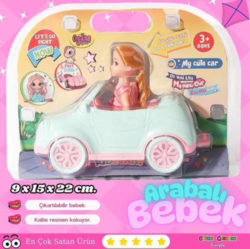 Küçük Barbie Chelsea Bebekli Arabası - Oyuncak Arabalı Bebek - Barbie Arabası - Bebekli Barbie Araba