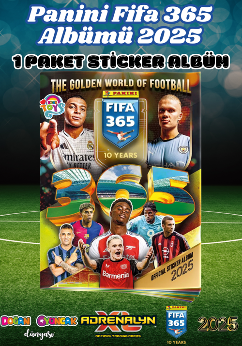 Panini FIFA 365 2025 Albüm Başlangıç Paketi - Futbolcu Çıkartmaları - Trading Futbolcu Oyuncu Kartı 