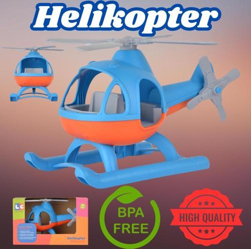 Lüx Mavi Büyük Helikopter - Plastik Helikopter - Kırılmaz Oyuncak - Kırılmaz Helikopter - Helikopter