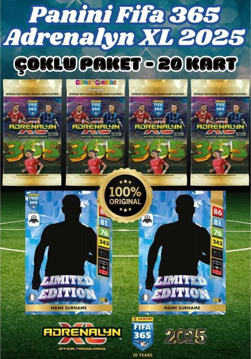 Panini FIFA 365 Adrenalyn XL 2025 Lüx Çoklu Paket - Futbolcu Kartları - Trading Oyuncu Kartı - Fifa