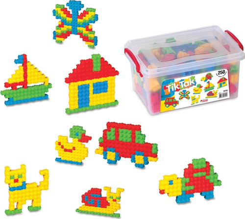 Tiktak Lego (250 Parça) - Tik-Tak Puzzle - Küçük Bloklar - Tik Tak Legolar Oyuncak