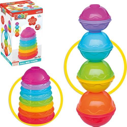Toplu Mini Kule - Üst Üste Dizmece - Bebek Oyuncağı - Kule Oyunu
