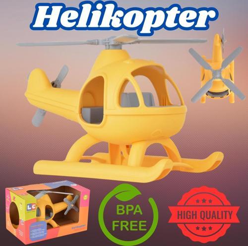 Lüx Sarı Büyük Helikopter - Plastik Helikopter - Kırılmaz Oyuncak - Kırılmaz Helikopter - Helikopter