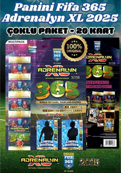 Panini FIFA 365 Adrenalyn XL 2025 Özel Çoklu Paket - Futbolcu Kartları - Trading Oyuncu Kartı - Fifa