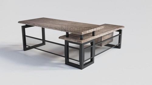 Doğal Ağaç Modüllü Ofis Masası ( 85 cm - 180 cm + Modül )