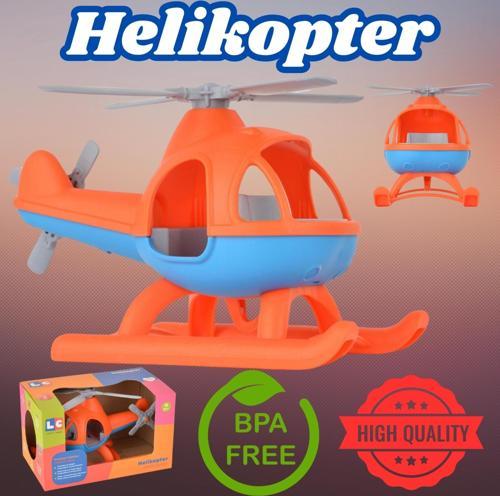 Lüx Turuncu Büyük Helikopter - Plastik Helikopter - Kırılmaz Oyuncak - Kırılmaz Helikopter - Helikop