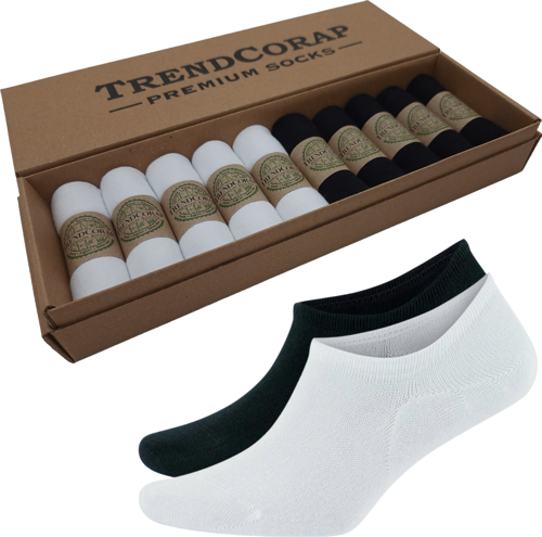 Premium Bambu Erkek Sneaker Görünmez Bilek Altı Spor Patik Çorap 10 lu Özel Kutu