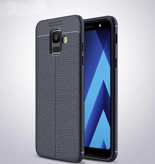 Galaxy A6 2018 Kılıf Niss Deri Desenli Silikon Kılıf