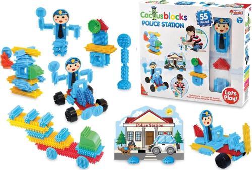 Polis Kaktüs Bloklar (55 Parça) - Kaktüs Oyuncak - Lego Seti - Kaktüs Lego - Taraklı Lego