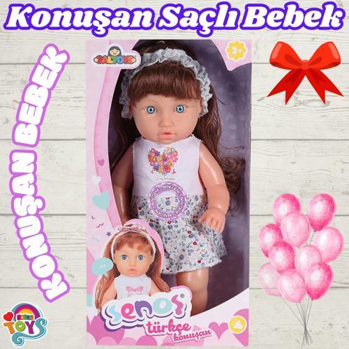 Senoş Saçlı Bebek - Türkçe Konuşan Senoş Et Bebek - Konuşan Bebek - Senoş Bebek - Saçlı Bebek - Kalp