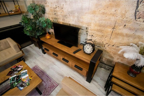 Doğal Ağaç Tv Stand ( 240 cm )