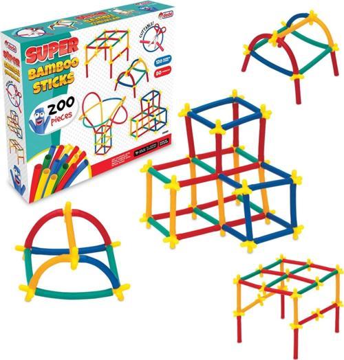 Süper Bambu Çubuklar (200 Parça) - Lego Setleri - Borular Lego - Plastik Çubuklar