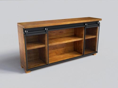 Doğal Ahşap Ofis Konsolu ( 140 cm - h90 cm - 41 cm )