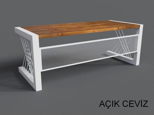 Doğal Ahşap Ofis Ve Çalışma Masası - 85 cm - 140 cm - Renk Seçenekli