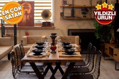 Doğal Ahşap Yemek Masası ( 85 cm - 130 cm - h76 cm ) - Sadece Masa