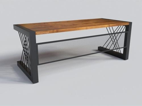 Masif Ağaç Ofis Masası ( 85 cm - 140 cm - h78 cm )