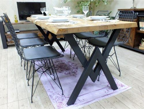 Doğal Ağaç Yemek Masası - ( 85 cm - 210 cm Masa )